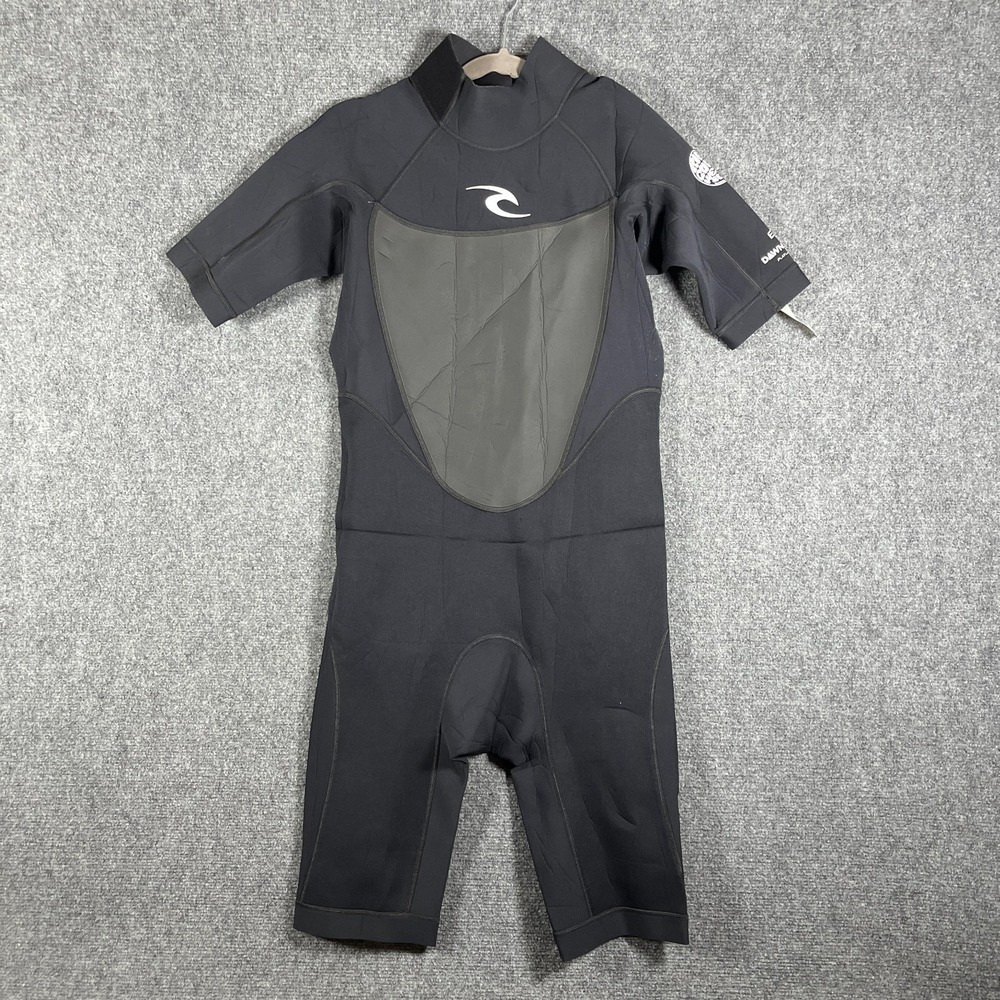 Ripcurl E4 Dawn Patrol Flatlock 2.2 mm Shorty Wetsuit Black Gray Mens Size XL